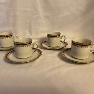 Tirschenreuth Demitasse Cups and Saucers Set of 4 cups and 4 saucers